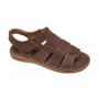 Sandale barbati casual din piele naturala maro bufo GKR47BM